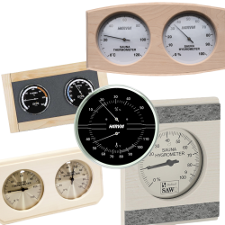 Saunové teploměry a vlhkoměry