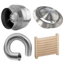 Části ventilace sauny