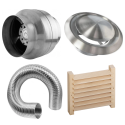Části ventilace sauny