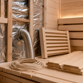 Materiály pro instalaci sauny