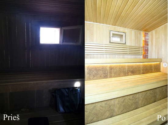 Rekonstrukce parní lázně v "Agluona" - Renovace