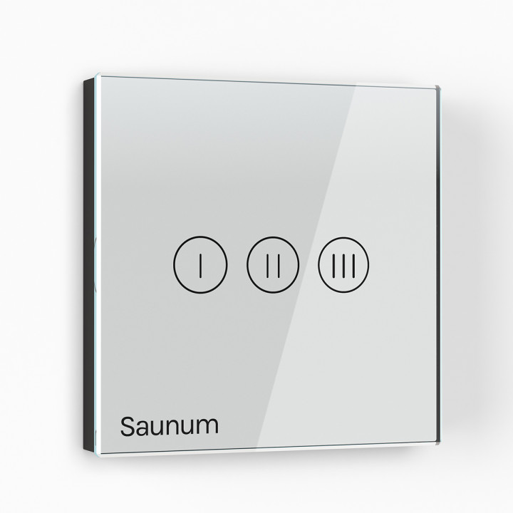 Ovládání teploty pro saunu SAUNUM Base S Solution, bílý ovládací panel