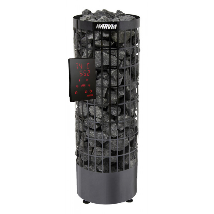 Elektrická saunová kamna - HARVIA Cilindro Black Steel PC70XE 6,8 kW, výstavní položka