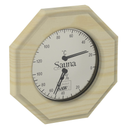 Termohygrometr SAWO 241-THP, osmihranný, borovicový 