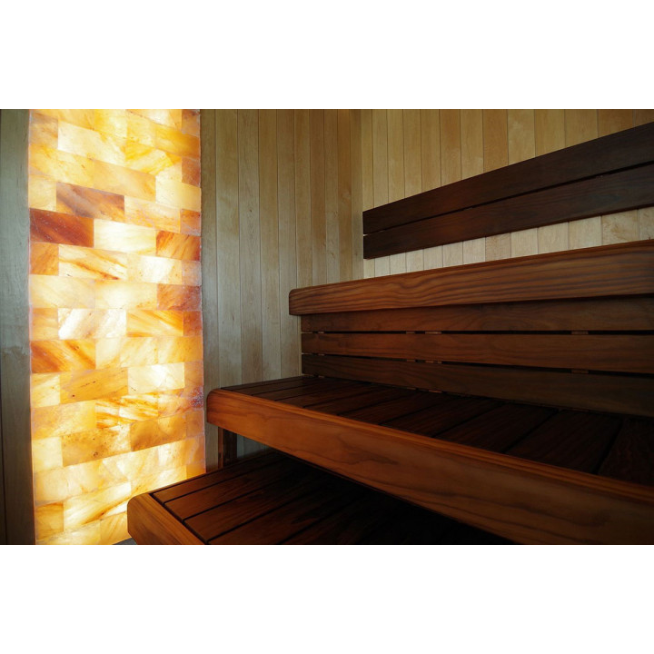 Leštěné himálajské solné cihly se zářezem 200x100x25mm
