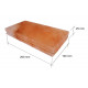Leštěné himálajské solné cihly se zářezem 200x100x25mm