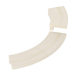 Zapuštěná příruba - pro rohový ohřívač SAWOTEC Tower, dřevěný  Zapuštěná příruba - pro rohový ohřívač SAWOTEC Tower, dřevěný