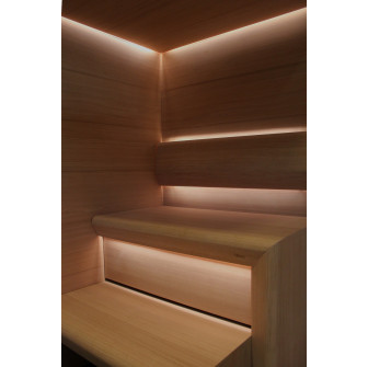CARIITTI Sauna Linear Glass - kování z optických vláken