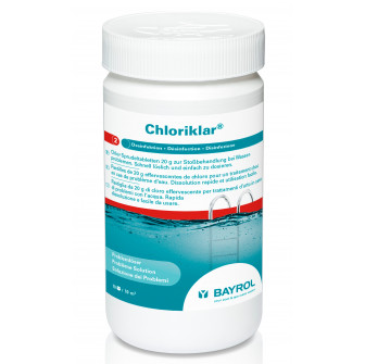 Rychle rozpustné chlórové tablety Chloriklar, 1 kg