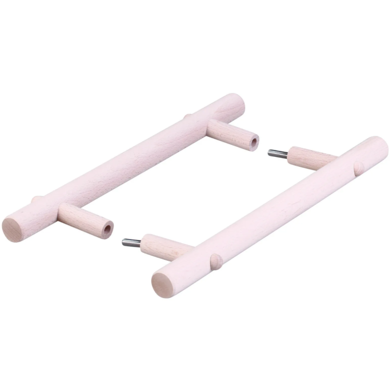 Sada dřevěných dveřních klik