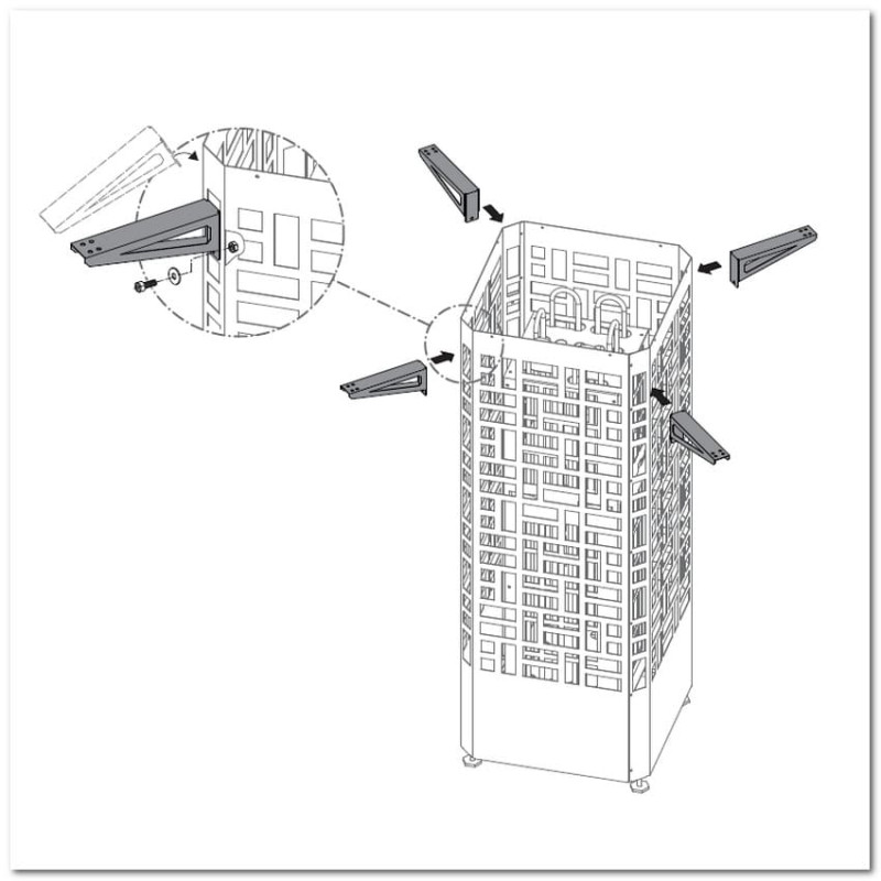 Montážní držáky pro kryt trouby EOS Edge