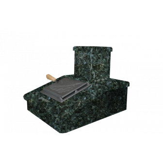 Kamenný komín, tmavý Serpentine, 290 mm