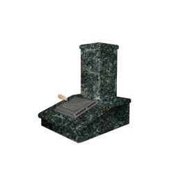 Kamenný komín, tmavý Serpentine, 540 mm 