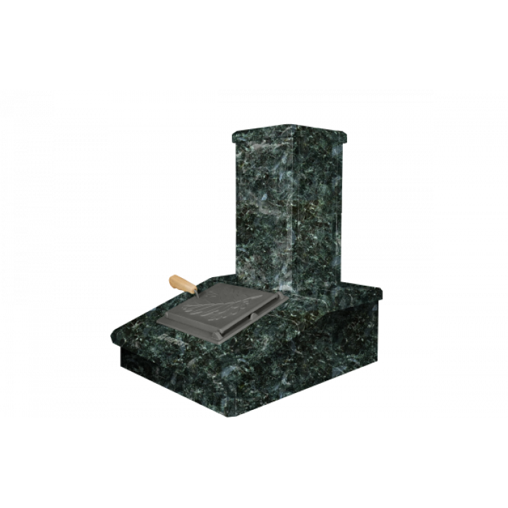Kamenný komín, tmavý Serpentine, 540 mm