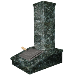 Kamenný komín, tmavý Serpentine, 790 mm  Kamenný komín, tmavý Serpentine, 790 mm