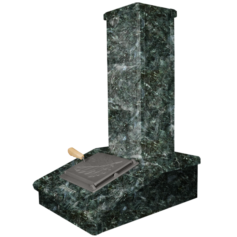 Kamenný komín, tmavý Serpentine, 790 mm