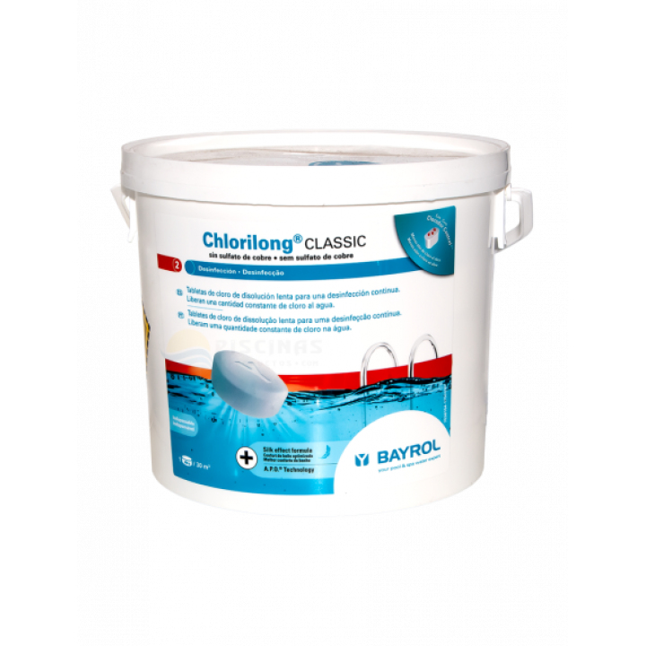 Pomalu rozpustné chlórové tablety Chlorilong Classic 250, 5 kg