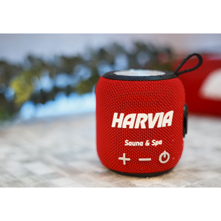 Voděodolný saunový reproduktor HARVIA, červený