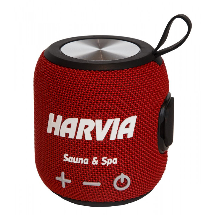Voděodolný saunový reproduktor HARVIA, červený