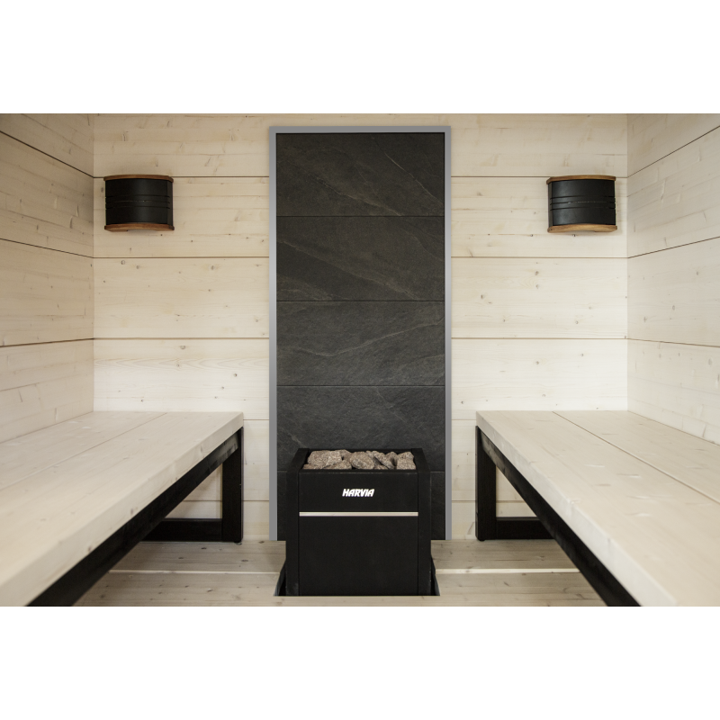 Kamenná zeď HARVIA, šedý rám