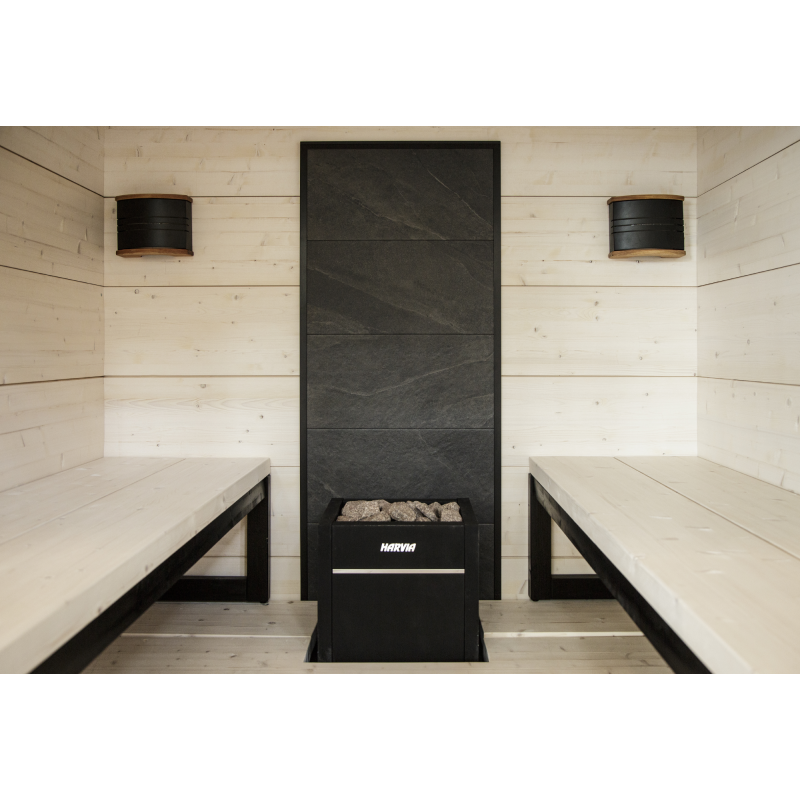 Kamenná zeď HARVIA, černý rám