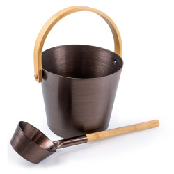 Sada hliníkového vědra a naběračky SAUFLEX, fialová 