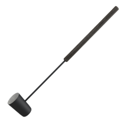 Černá saunová naběračka, dlouhá rukojeť  Černá saunová naběračka, dlouhá rukojeť