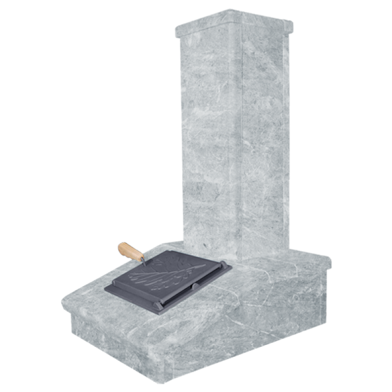 Povrchová úprava kamenného komínu, Talkochlorit, 790 mm Povrchová úprava kamenného komínu, Talkochlorit, 790 mm