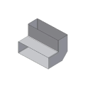 Koleno úzké 50x150, 90° - 0
