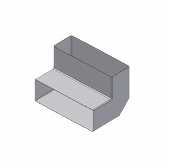 Koleno úzké 50x150, 90°