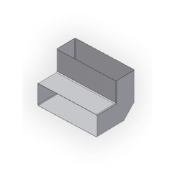 Koleno úzké 50x150, 90°  Koleno úzké 50x150, 90°