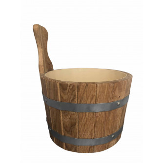Dubové vědro s dřevěnou rukojetí, 5l