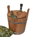 Dřevěný vědro na metly, dub, 12 l - 2