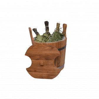 Dřevěný vědro na metly, dub, 12 l
