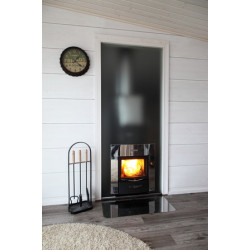 Skleněná stěna HARVIA Duo 9 x 19, včetně rámu, hliníkově šedá  Skleněná stěna HARVIA Duo 9 x 19, včetně rámu, hliníkově šedá