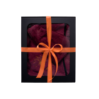 Dárková sada v dárkové krabičce pro NI. Dámská saunová čepice a zástěra - BURGUNDY