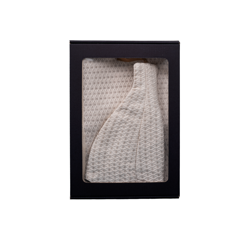 Dárková sada v dárkové krabičce pro NI. Dámská saunová čepice a zástěra - LENOVÁ