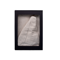 Dárková sada v dárkové krabičce pro NĚJ. Pánská saunová čepice a zástěra - LNĚNÉ