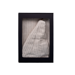 Dárková sada v dárkové krabičce pro NĚJ. Pánská saunová čepice a zástěra - LNĚNÉ 