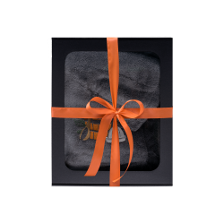 Dárková sada v dárkové krabičce pro NĚJ. Pánská saunová čepice a zástěra - ŠEDÁ 