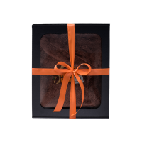 Dárková sada v dárkové krabičce pro NĚJ. Pánská saunová čepice a zástěra - HNĚDÁ