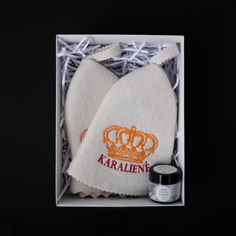 Dárková sada v dárkové krabičce LIGHT KINGS. Čepice a mentolové krystaly