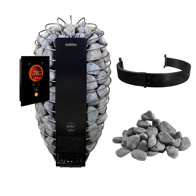 Elektrické saunové kamna - sada HARVIA Spirit SP90FC 9,0 kW Fenix WiFi