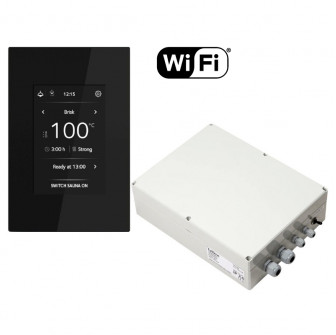 Ovládací panel elektrického saunového topidla - TULIKIVI WIFI se stykačovou skříňkou