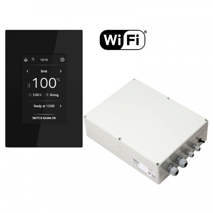 Ovládací panel elektrického saunového topidla - TULIKIVI WIFI se stykačovou skříňkou