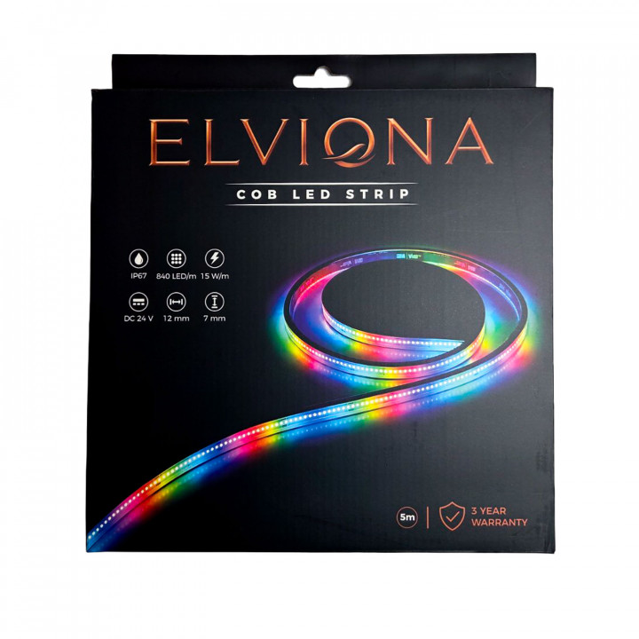 Elviona COB LED pásek do sauny, RGB , 5 m