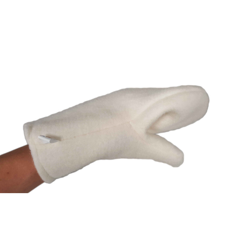 Vlněné bílé rukavice do sauny