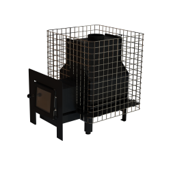 Saunová kamna na dřevo - VILPRA FORNAX-14-NL-V s vnějším topeništěm 