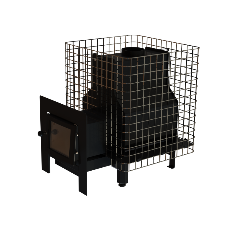 Saunová kamna na dřevo - VILPRA FORNAX-14-NL-V s vnějším topeništěm