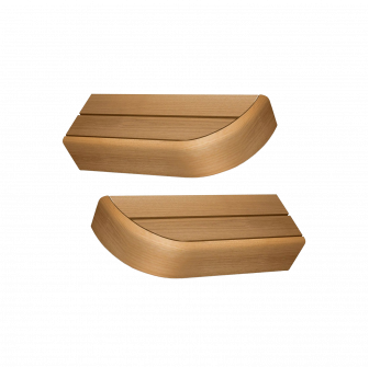 Koncový prvek lavice pro modulární saunové lavice, Thermo osika